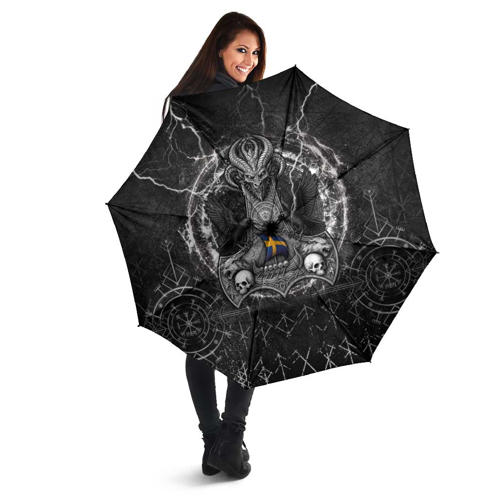Sweden Viking Umbrella Odin's Raven Legacy - Wonder Print Shop