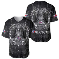 Personalized Faroe Islands Viking Baseball Jersey Odin's Raven Legacy - Wonder Print Shop