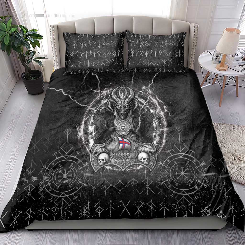 Faroe Islands Viking Bedding Set Odin's Raven Legacy - Wonder Print Shop