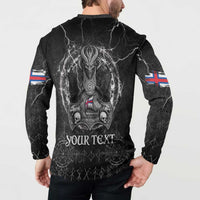 Personalized Faroe Islands Viking Button Sweatshirt Odin's Raven Legacy - Wonder Print Shop