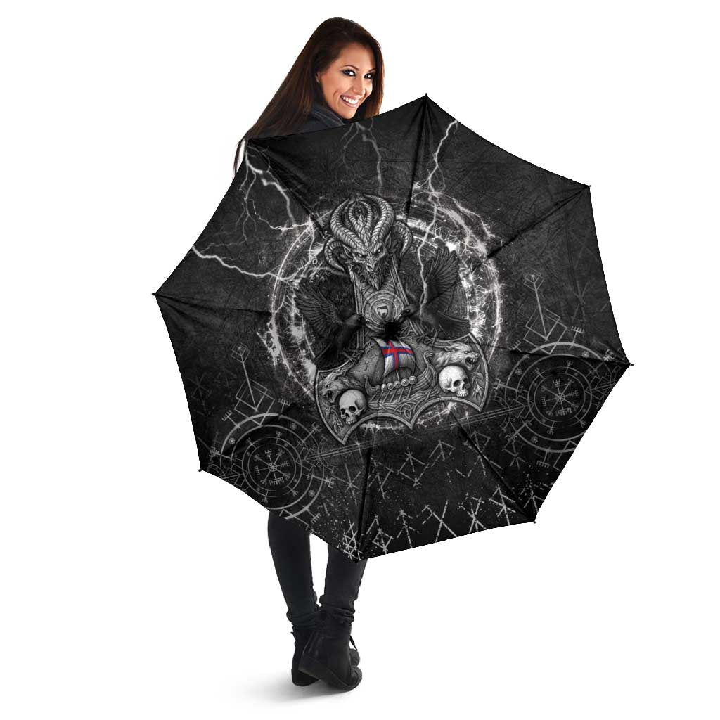 Faroe Islands Viking Umbrella Odin's Raven Legacy - Wonder Print Shop
