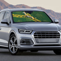 Rugby South Africa Auto Sun Shade Go Bokke With Protea Pattern