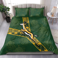 Rugby South Africa Bedding Set Go Bokke With Protea Pattern