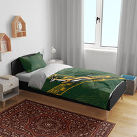 Rugby South Africa Bedding Set Go Bokke With Protea Pattern