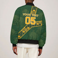 Custom Rugby South Africa Bomber Jacket Go Bokke With Protea Pattern