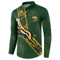 Custom Rugby South Africa Button Sweatshirt Go Bokke With Protea Pattern