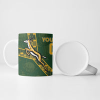 Custom Rugby South Africa Ceramic Mug Go Bokke With Protea Pattern