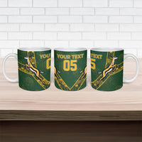 Custom Rugby South Africa Ceramic Mug Go Bokke With Protea Pattern