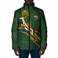 Custom Rugby South Africa Padded Jacket Go Bokke With Protea Pattern