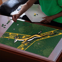 Rugby South Africa Puzzle Go Bokke With Protea Pattern