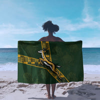 Rugby South Africa Sarong Go Bokke With Protea Pattern