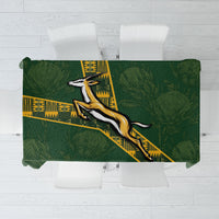 Rugby South Africa Tablecloth Go Bokke With Protea Pattern
