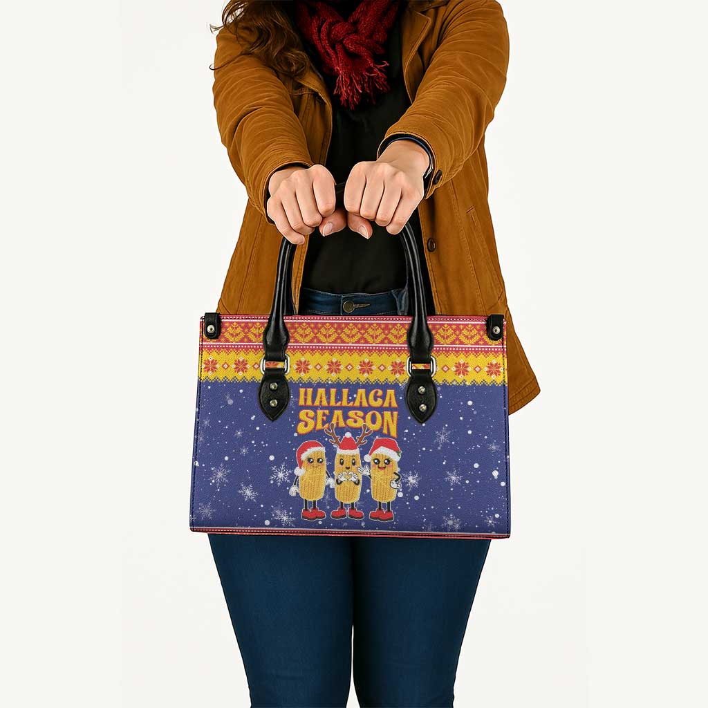 Venezuela Christmas Leather Bag Hallaca Season - Wonder Print Shop