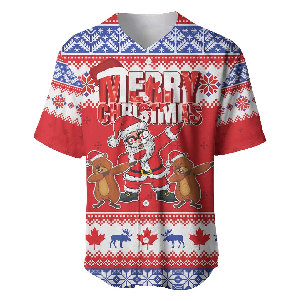 Canada Christmas Baseball Jersey Dabbing Santa Groundhog Funny Style LT05 - Wonder Print Shop