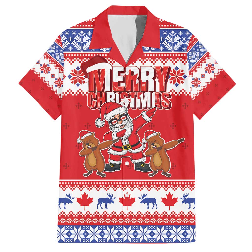 Canada Christmas Hawaiian Shirt Dabbing Santa Groundhog Funny Style LT05 - Wonder Print Shop