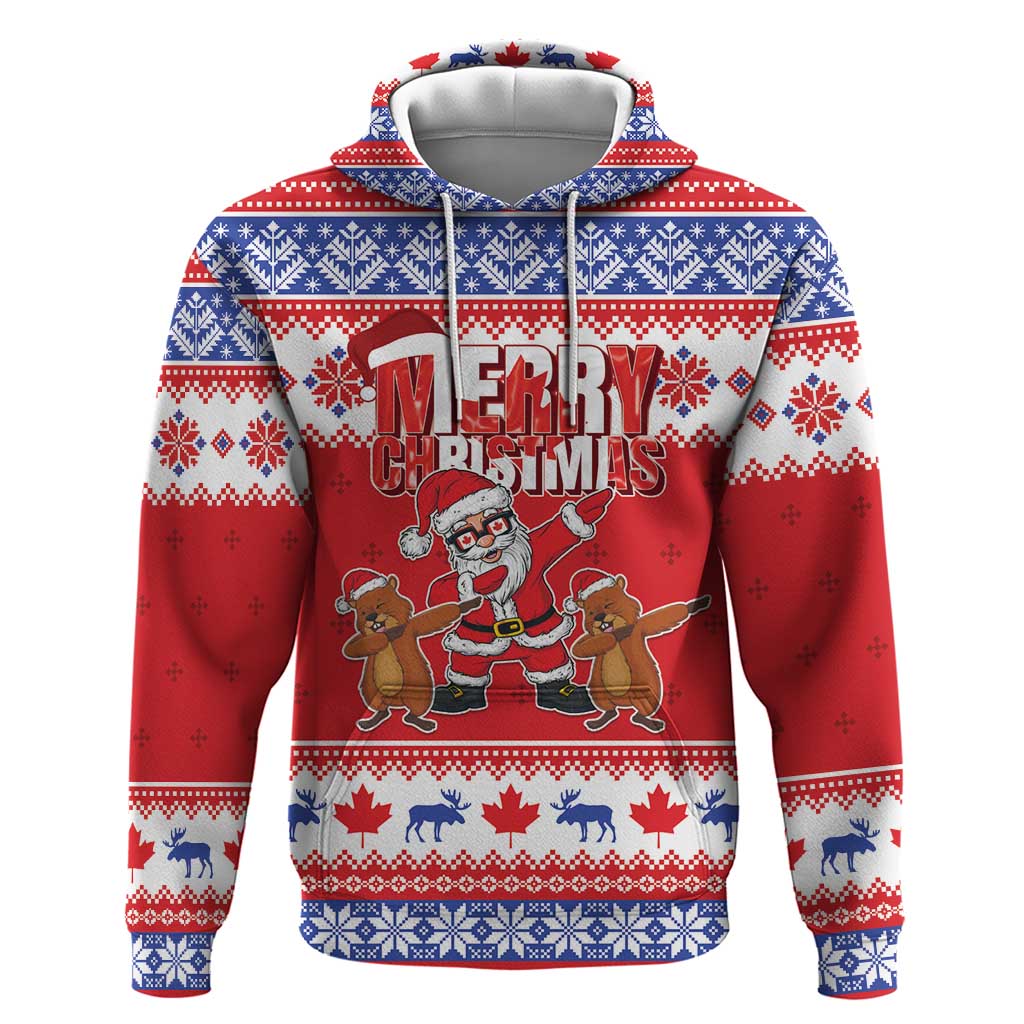 Canada Christmas Hoodie Dabbing Santa Groundhog Funny Style LT05 - Wonder Print Shop