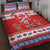 Canada Christmas Quilt Bed Set Dabbing Santa Groundhog Funny Style