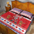 Canada Christmas Quilt Bed Set Dabbing Santa Groundhog Funny Style