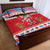 Canada Christmas Quilt Bed Set Dabbing Santa Groundhog Funny Style