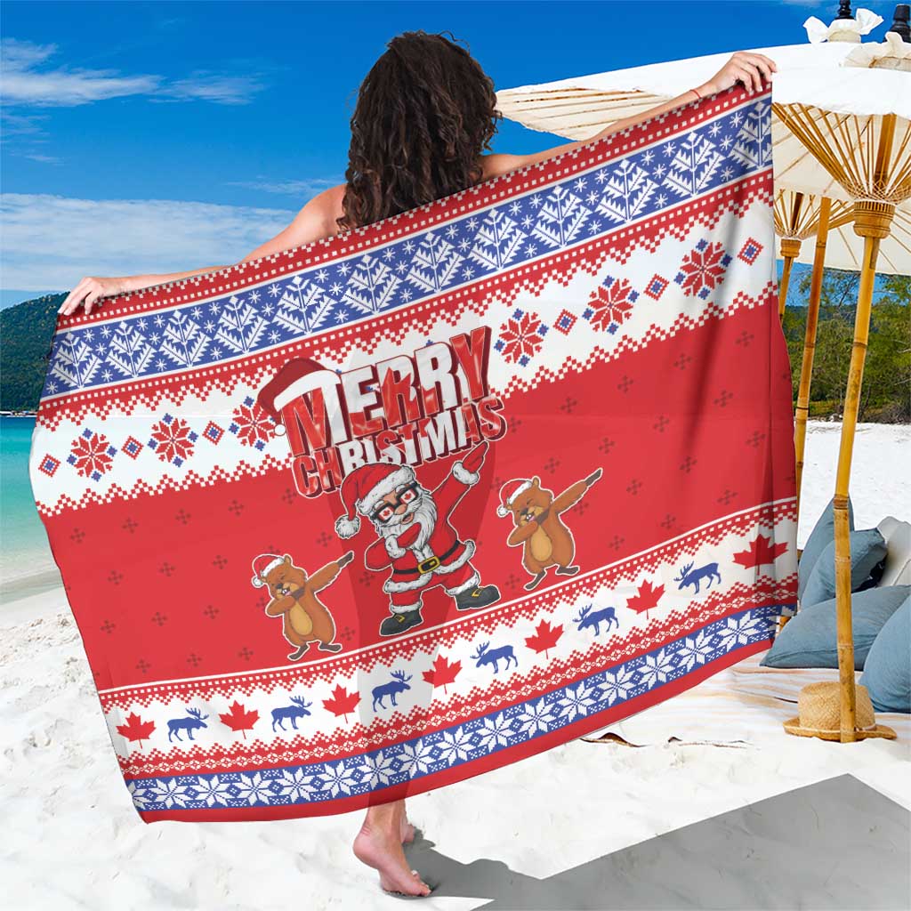 Canada Christmas Sarong Dabbing Santa Groundhog Funny Style