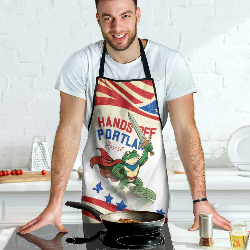 Hands Off Portland Apron Resist Frog - Wonder Print Shop