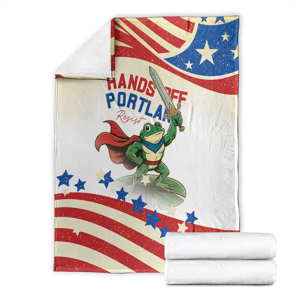 Hands Off Portland Blanket Resist Frog - Wonder Print Shop