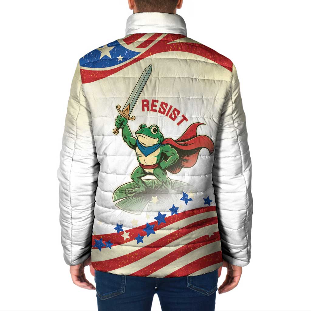 Hands Off Portland Padded Jacket Resist Frog - Wonder Print Shop