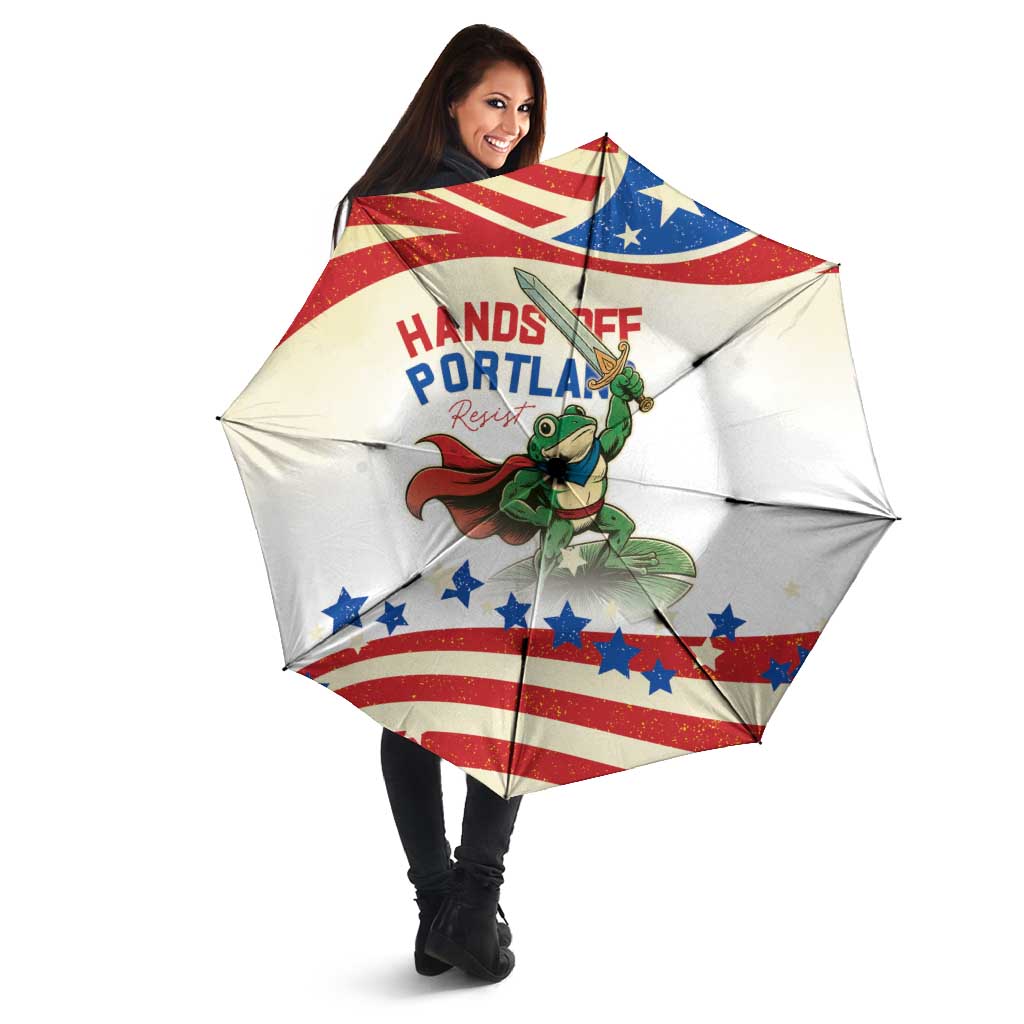 Hands Off Portland Umbrella Resist Frog - Wonder Print Shop