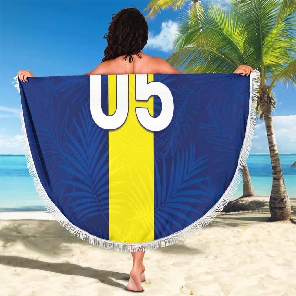Custom Curacao Football Beach Blanket Go Champions Flag Style - Wonder Print Shop