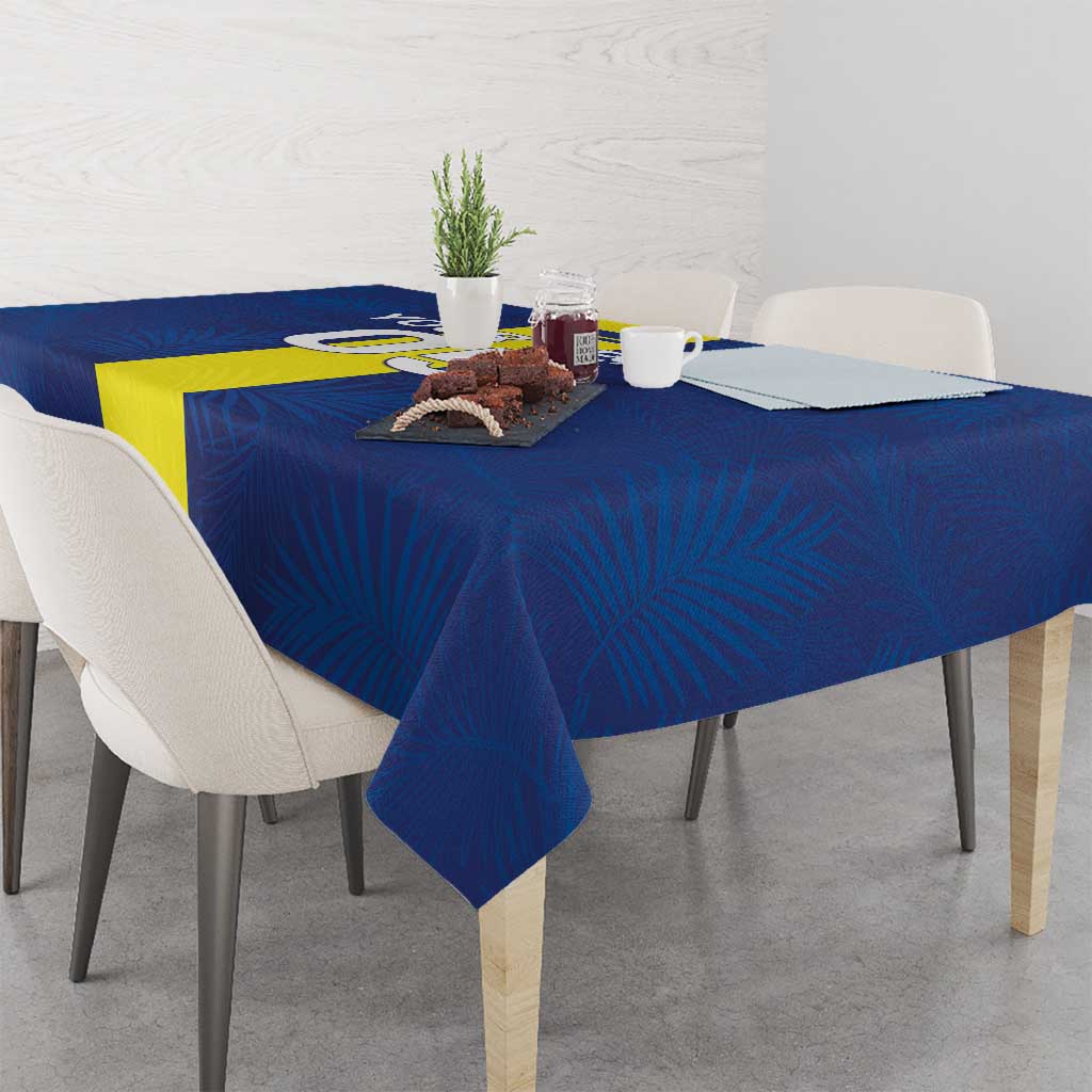 Custom Curacao Football Tablecloth Go Champions Flag Style - Wonder Print Shop