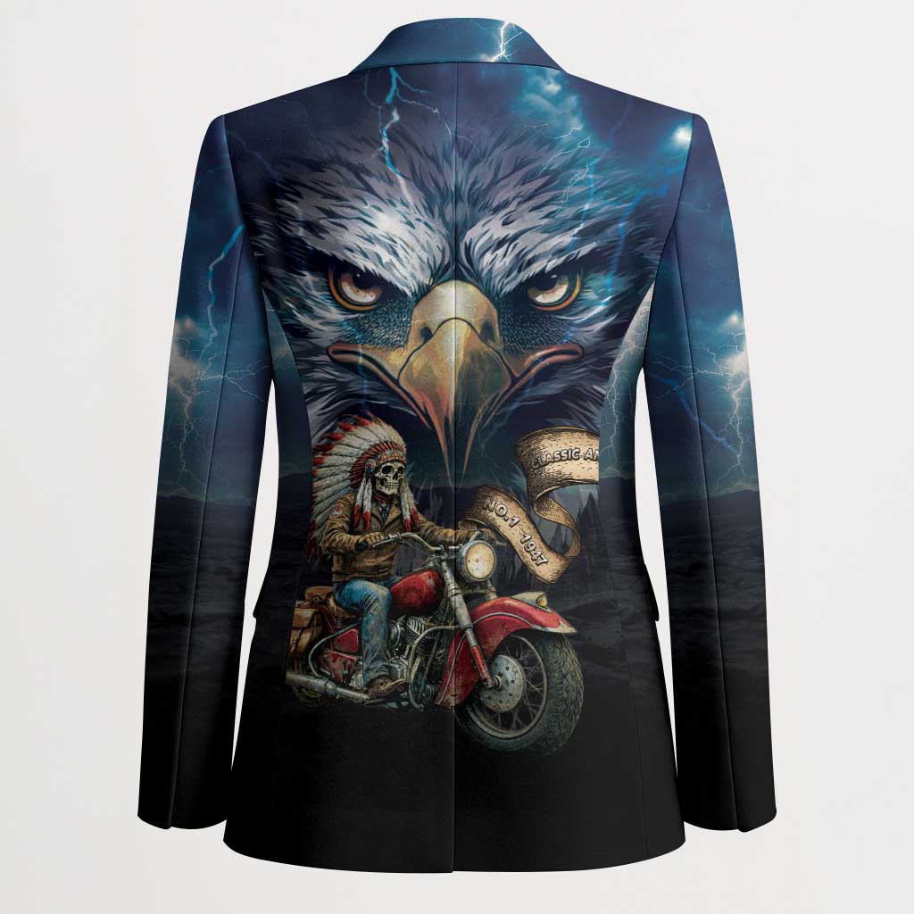 American Indian Legendary Motorcycle Blazer Native American Retro Rider - Wonder Print Shop