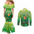 St Patrick's Day Couples Matching Mermaid Dress and Long Sleeve Button Shirt Ready To Shamrock