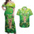 St Patrick's Day Couples Matching Off Shoulder Maxi Dress and Hawaiian Shirt Ready To Shamrock