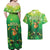 St Patrick's Day Couples Matching Off Shoulder Maxi Dress and Hawaiian Shirt Ready To Shamrock