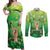 St Patrick's Day Couples Matching Off Shoulder Maxi Dress and Long Sleeve Button Shirt Ready To Shamrock