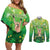 St Patrick's Day Couples Matching Off Shoulder Short Dress and Long Sleeve Button Shirt Ready To Shamrock