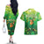 St Patrick's Day Couples Matching Off The Shoulder Long Sleeve Dress and Hawaiian Shirt Ready To Shamrock