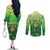 St Patrick's Day Couples Matching Off The Shoulder Long Sleeve Dress and Long Sleeve Button Shirt Ready To Shamrock