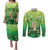 St Patrick's Day Couples Matching Puletasi and Long Sleeve Button Shirt Ready To Shamrock