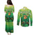 St Patrick's Day Couples Matching Puletasi and Long Sleeve Button Shirt Ready To Shamrock