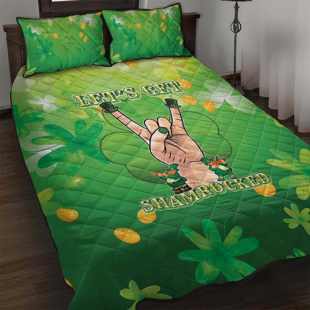 St Patrick's Day Quilt Bed Set Ready To Shamrock