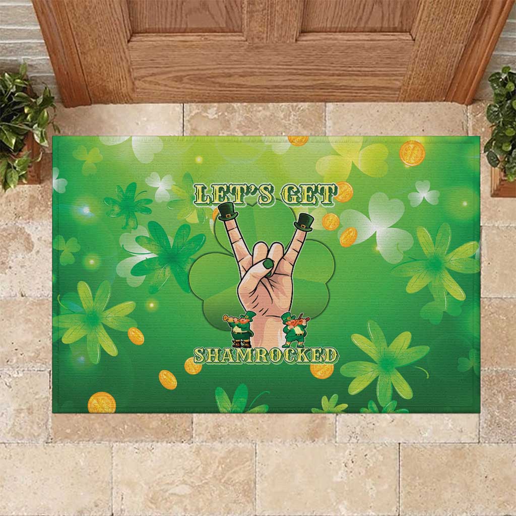 St Patrick's Day Rubber Doormat Ready To Shamrock