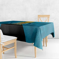 Bahamas Emancipation Day Tablecloth Blue Marlin With Coat Of Arms - Wonder Print Shop