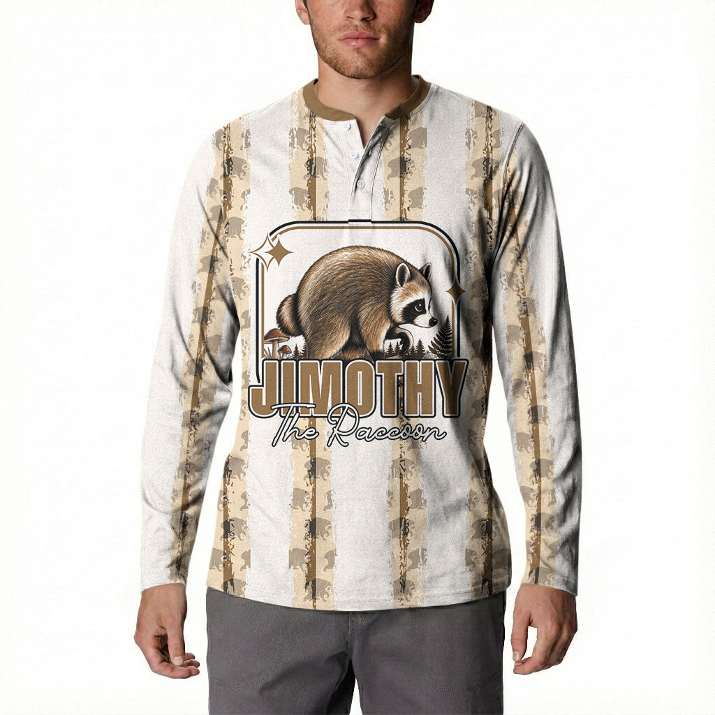 Jimothy The Raccoon Button Sweatshirt Seattle Trash Panda Lover