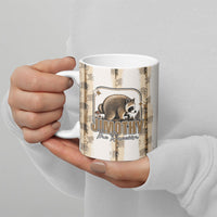 Jimothy The Raccoon Ceramic Mug Seattle Trash Panda Lover