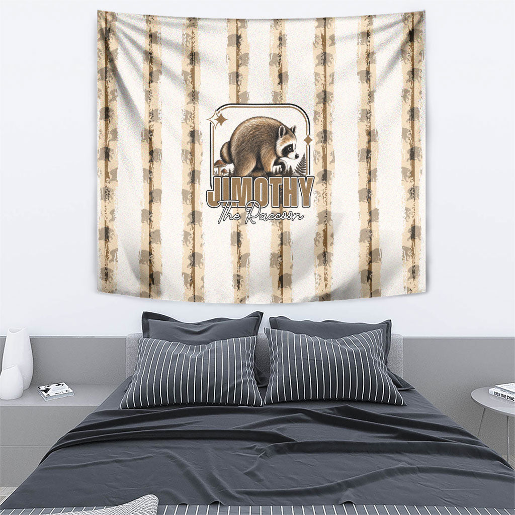 Jimothy The Raccoon Tapestry Seattle Trash Panda Lover