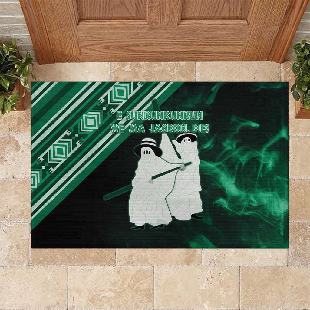 Nigeria Yoruba Festival Rubber Doormat Eko Spirit Eyo Masquerade LT05 - Wonder Print Shop