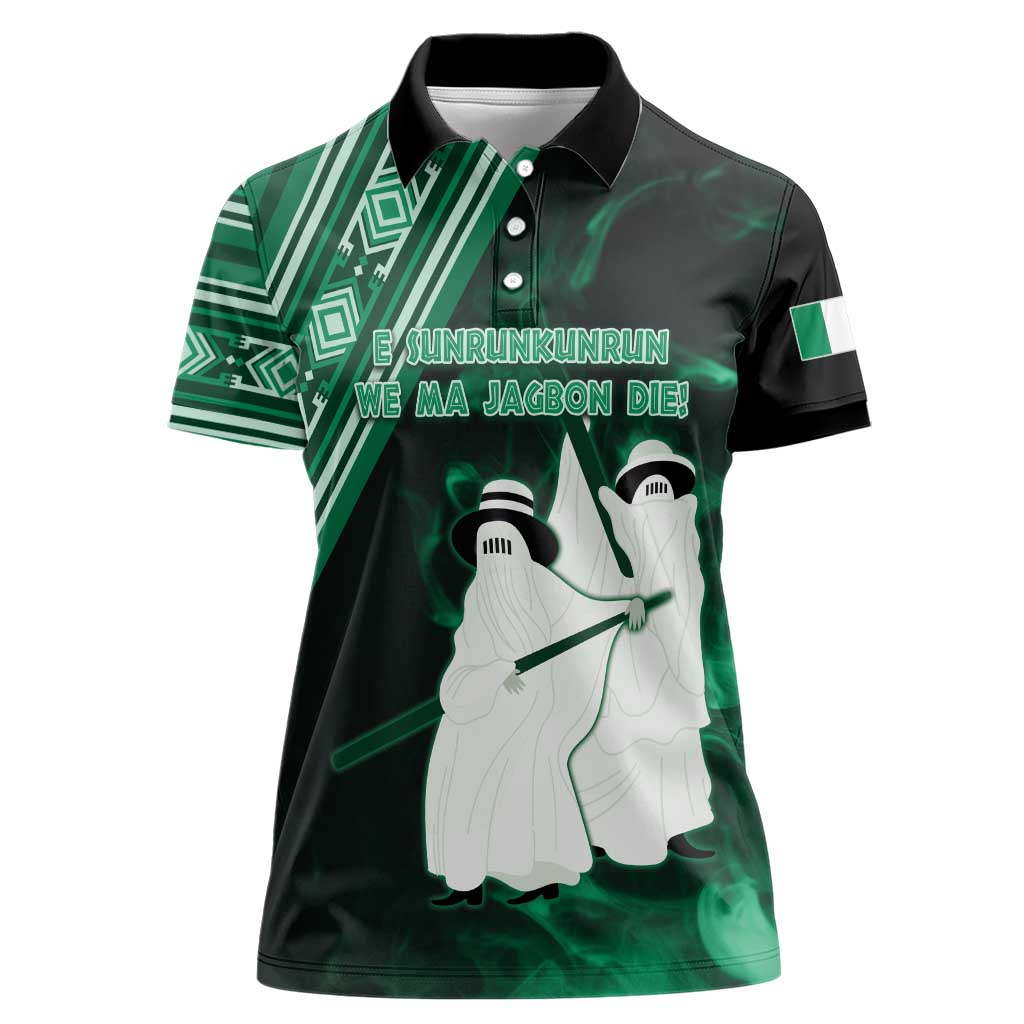 Nigeria Yoruba Festival Women Polo Shirt Eko Spirit Eyo Masquerade LT05 - Wonder Print Shop