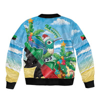 Martinique Christmas Bomber Jacket Santa Hummingbird - Wonder Print Shop