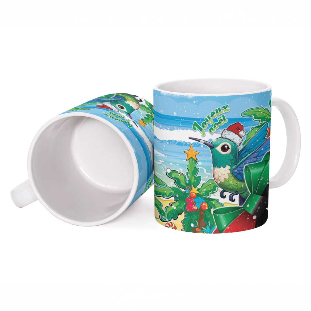 Martinique Christmas Ceramic Mug Santa Hummingbird - Wonder Print Shop